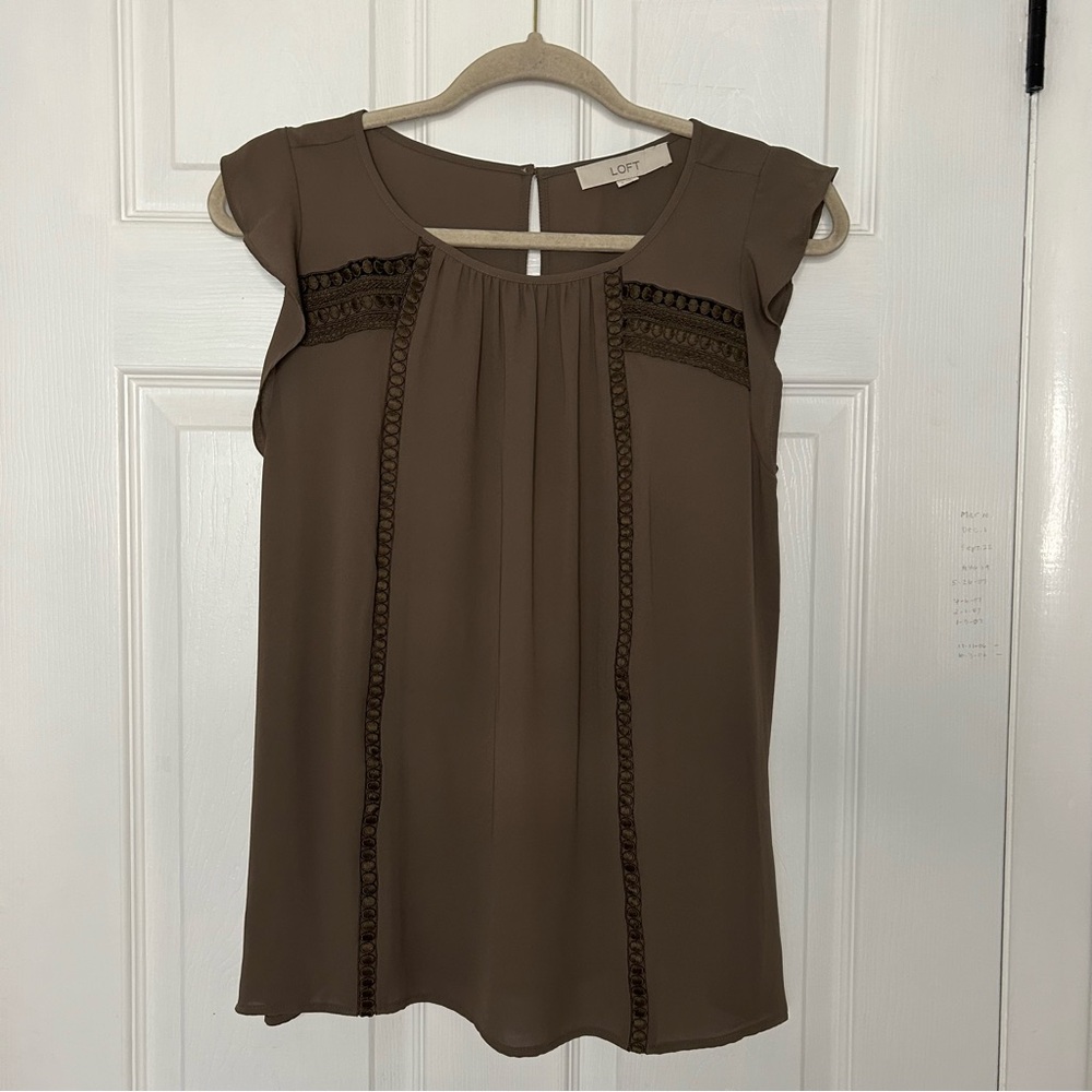Loft Flutter Sleeve Blouse